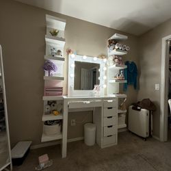 Vanity and Shelves