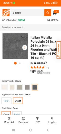 Italian Metalia Porcelain Tile 24x24