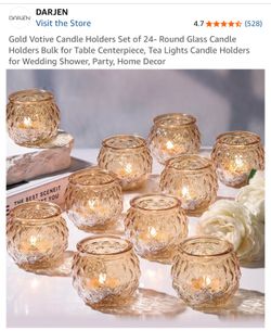 Gold votive candleholders