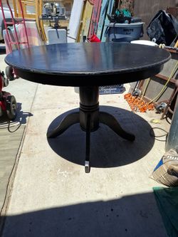 Black dining table