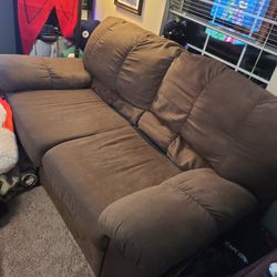 Brown/Grey Sofa In Great Condition. No Tears/stains.