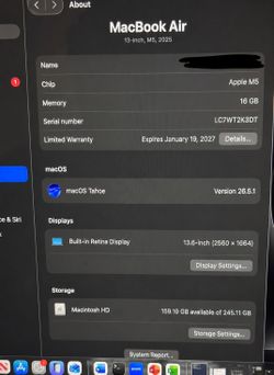Macbook Air 13 inches (2025)
