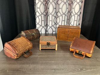 Bamboo & Woven Storage Chests