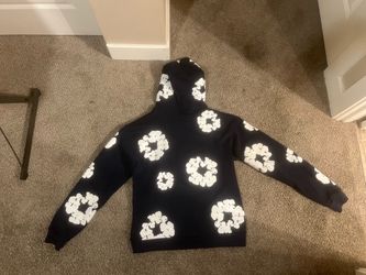 Denim Tears Cotton Wreath Hoodie navy size medium
