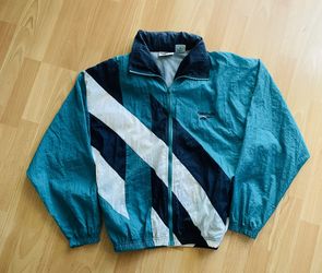 Vintage reebok windbreaker jacket teal size Small