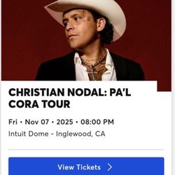 4 VIP Suite Tickets + Parking Christian Nodal Concert Friday nov 7 