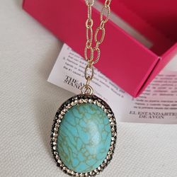 Wholesale New Avon Turquoise Howlite Necklace $3