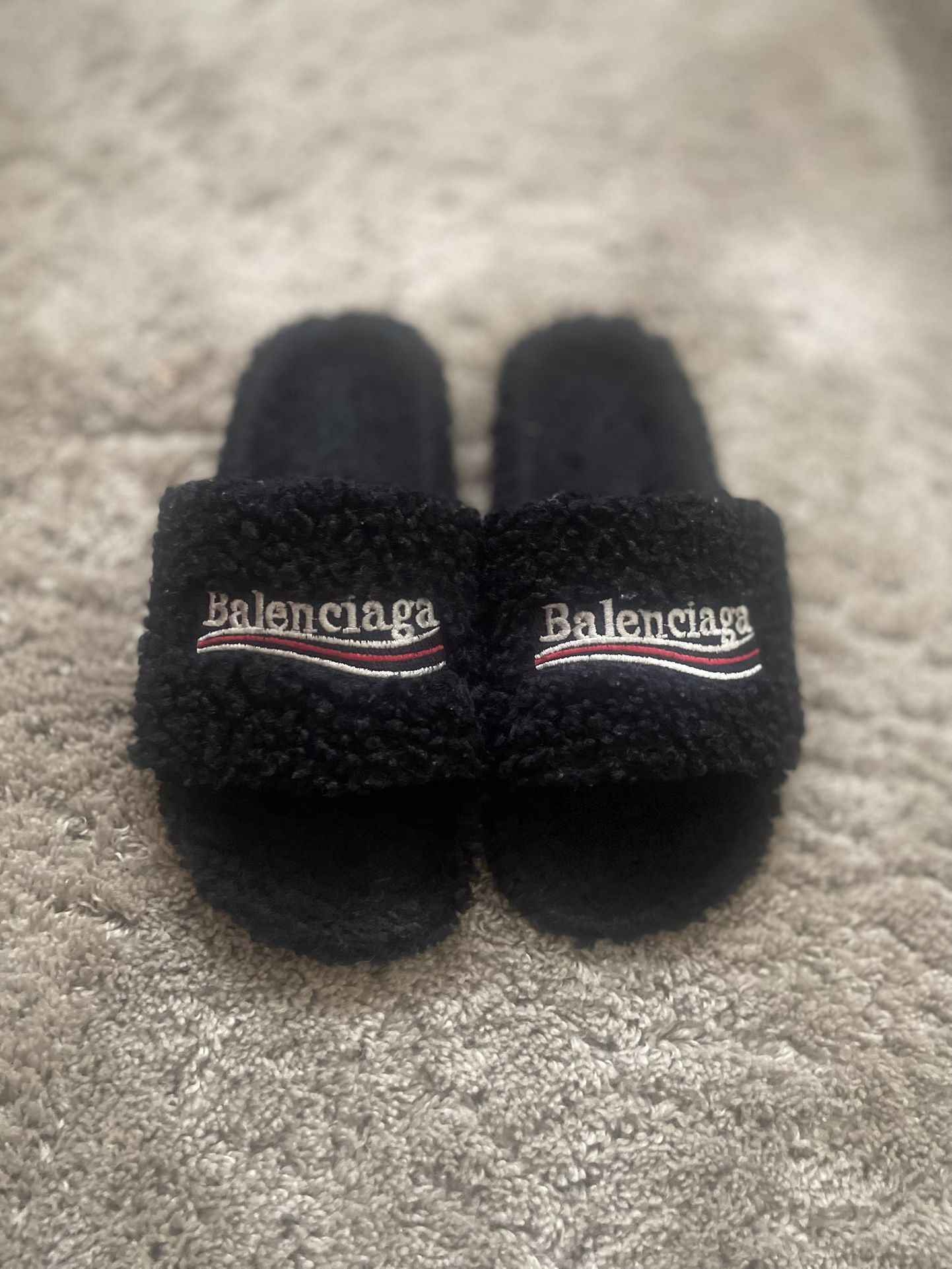 Balenciaga Fur Slides