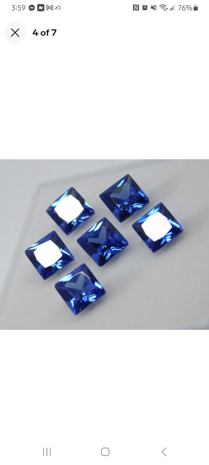 1ct Princess Cut Blue Saaphire Loose Gemstone 💙 