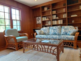 Sofa, chair, coffee table