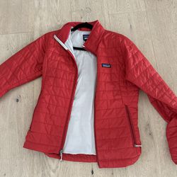 Patagonia Ladies, Red Puffer Jacket Size Small