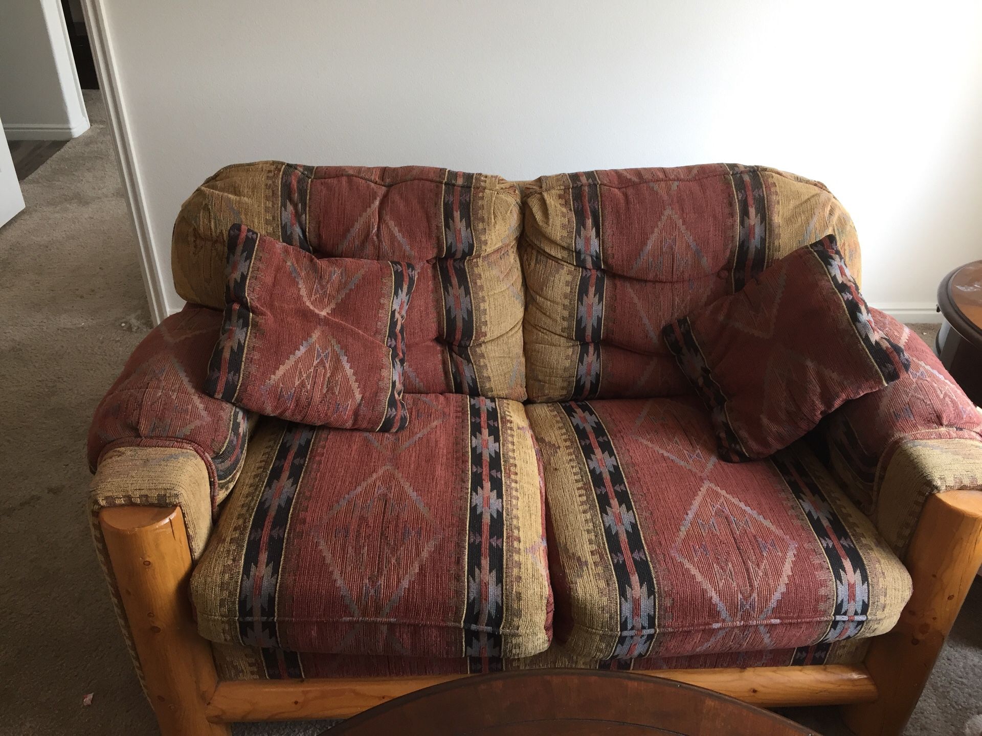 2 southwestern loveseat/couches