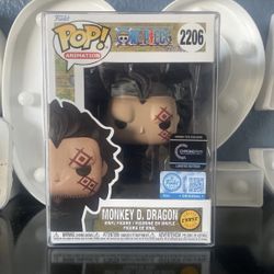 Funko Pop! One Piece MONKEY D. DRAGON #2206 (Chrono Toys Exclusive) (CHASE) 