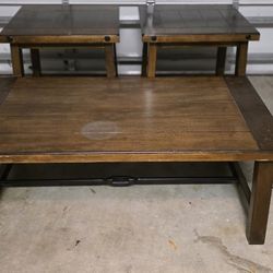 Coffee Table And 2 End Tables