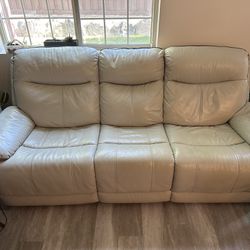 Leather Power Reclining Couch