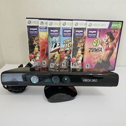 Xbox 360 Kinect With 3 Kinect Games Chosen At Random 