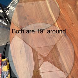 Round Glass Bevel Edge Table Toppers