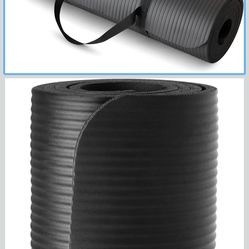 Yoga mat 1/2 Thick New Black Exercise Mat