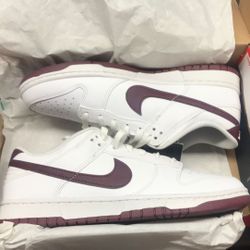 Nike SB Dunk White /Night Maroon (Brand New) Sz 9