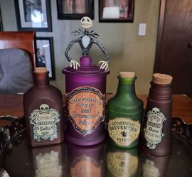 Halloween prop lot , horror, monster, goth 4 bottles
