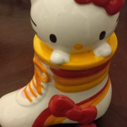 Hello Kitty Roller Derby Cookie Jar New