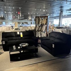 Black Couch And Loveseat