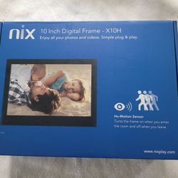 NIX 10 Inch Widescreen Digital Picture Frame X10H New In Box HTF