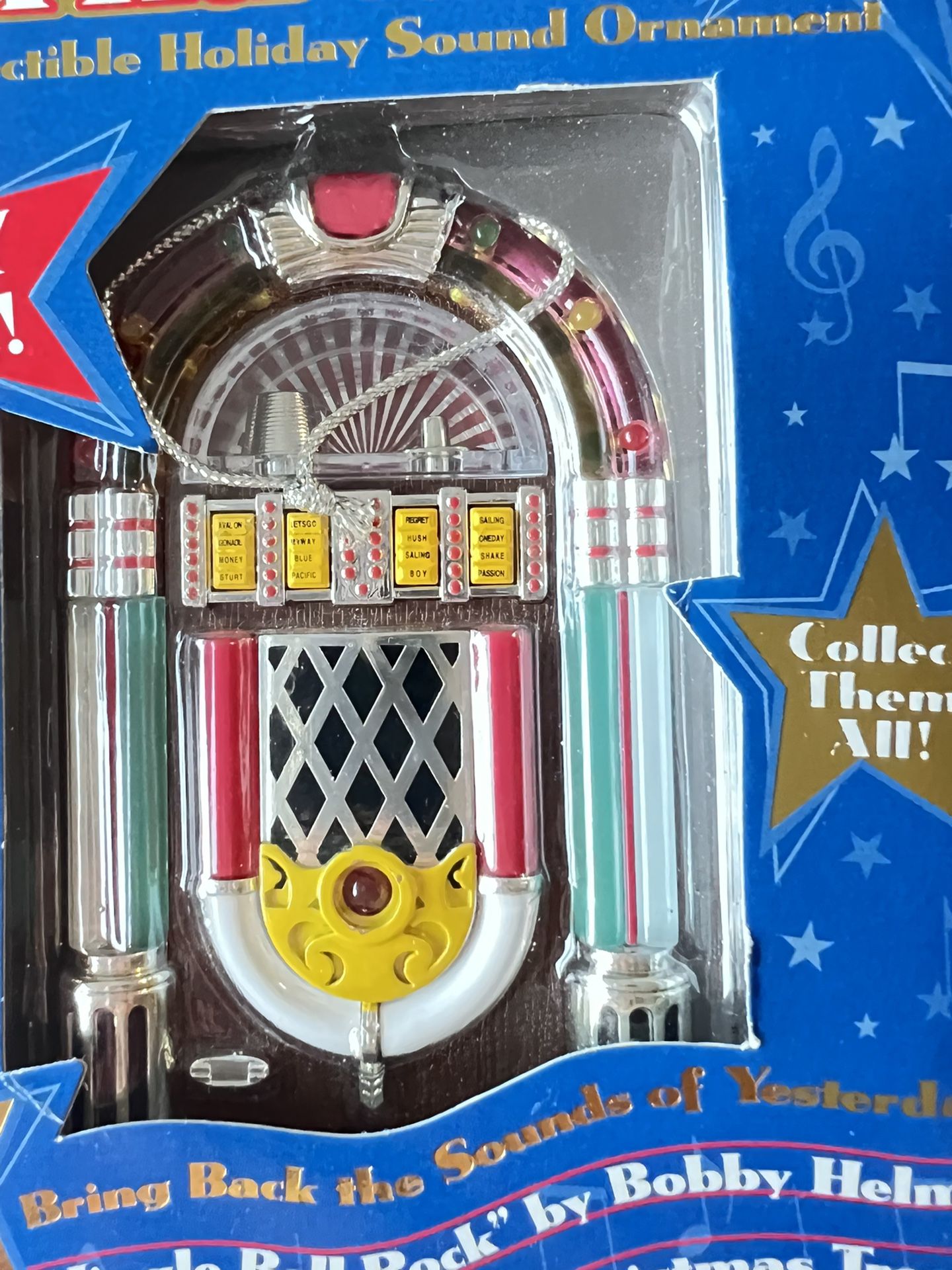 Orna Music Collectible Holiday Sound Ornament Jukebox - Plays 2 Christmas Songs.
