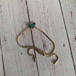Gold plated butterfly bracelet