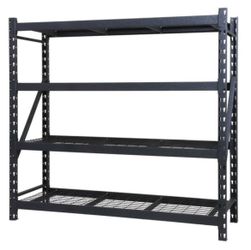 Heavy Duty Member Mark 4-Shelf Industrial Storage Rack, 77" W x 24" D x 72" H