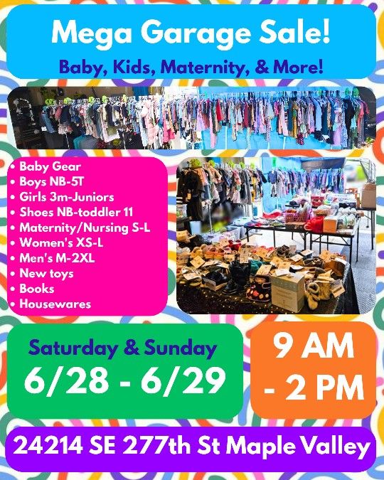 Tons Of Clothing @ 🎉Huge JBF-Style Garage Sale🛍️