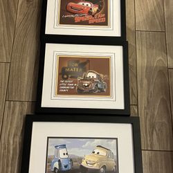 Disney Cars Framed art 3pcs
