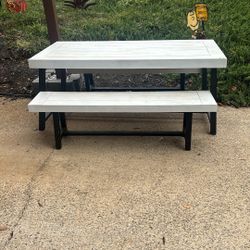 Outdoor Dining Table And Benches