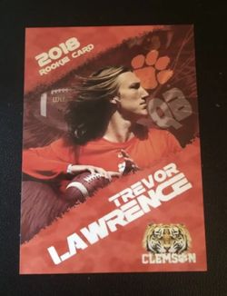 TREVOR LAWRENCE 2018 ROOKIE GEMS LIMITED EDITION ROOKIE CARD CLEMSON TIGERS!