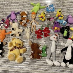 Stuffed Animal Lot Looney Tunes, Flintstones, Rug Rats, Spongebob