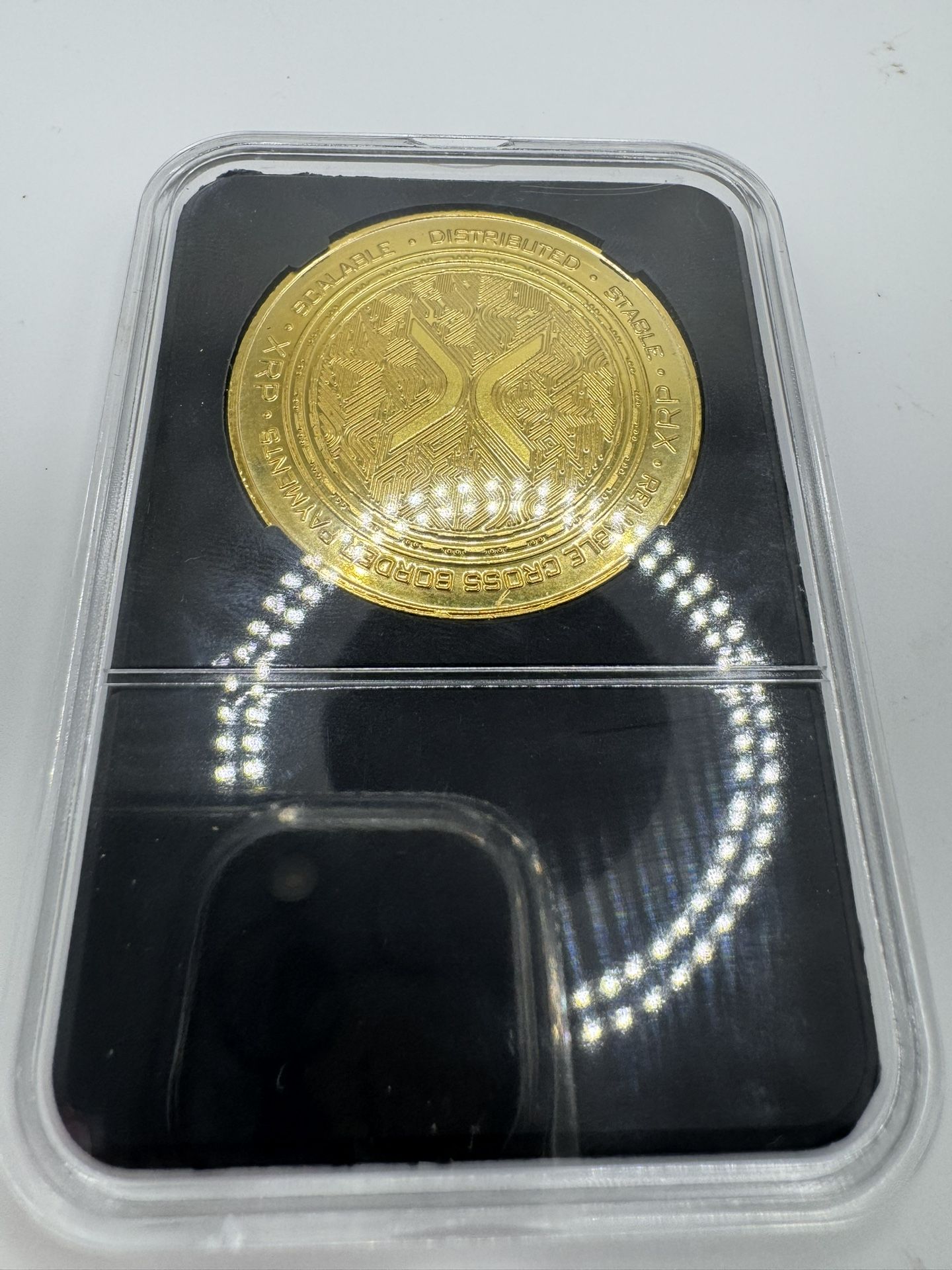 4 Pcs XRP Physical Coin In Plastic Protective Case