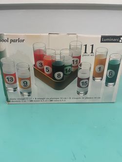 Billards themed shot glasses