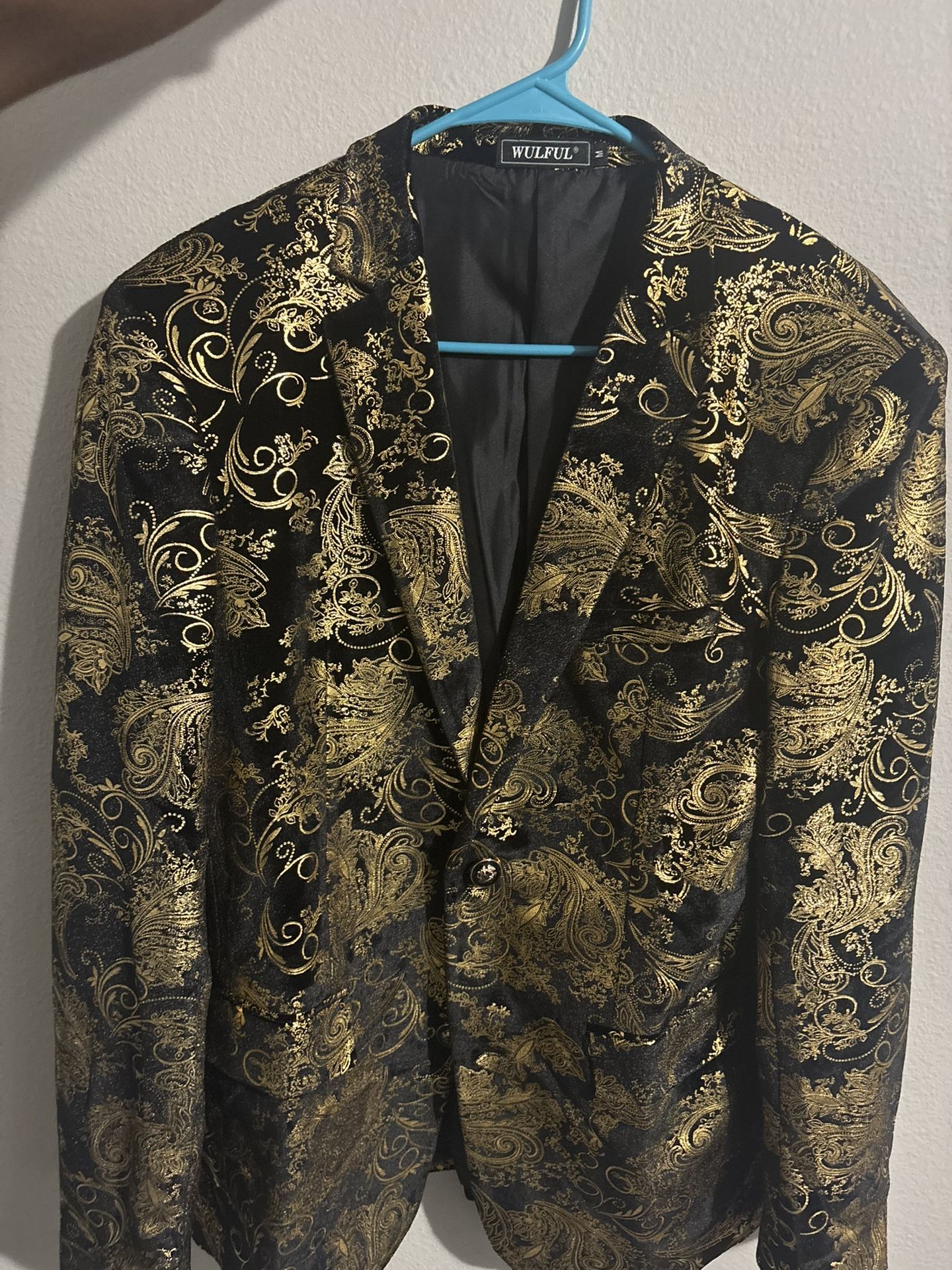 Gold And Black Jacket Coat Men