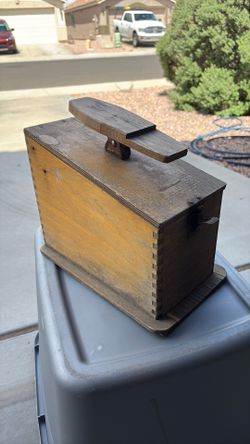 Old shoe shine wooden box