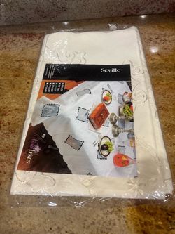 Violet Linen Seville Embroidered Tablecloth
