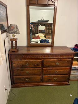 Dresser with mirror