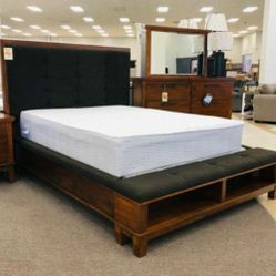 Ralene Bedroom Set Queen or King Bed Dresser Nightstand and Mirror 