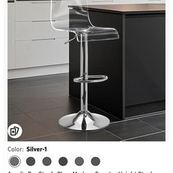 Modern Adjustable Bar Stools  2. like new