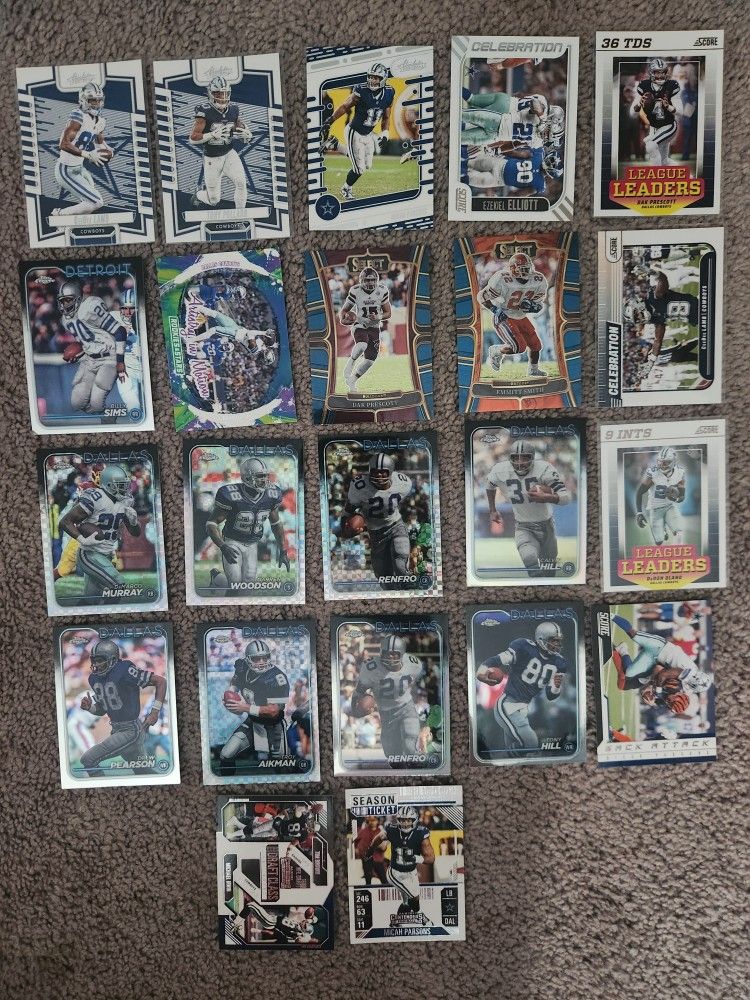 Dallas Cowboys 22 Card Lot
