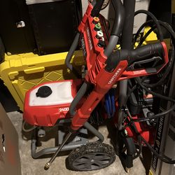 Craftsman pressure washer electric with multiple attachments and telescoping wand