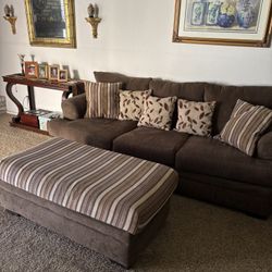 Sofa, Love Seat and Ottoman.  $300.00