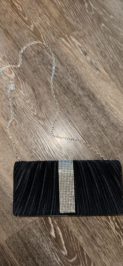 black satin evening clutch