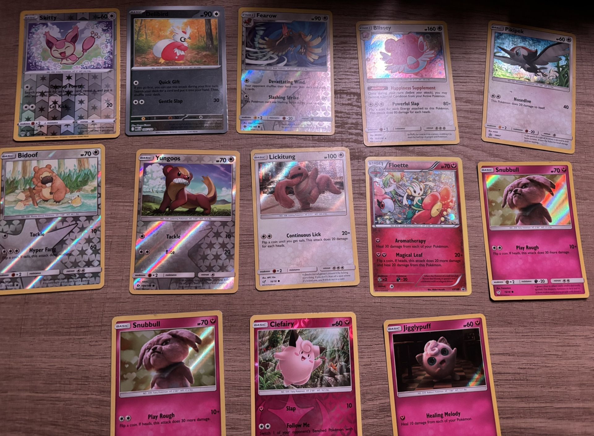 13 Normal And Fairy Pokémon Cards