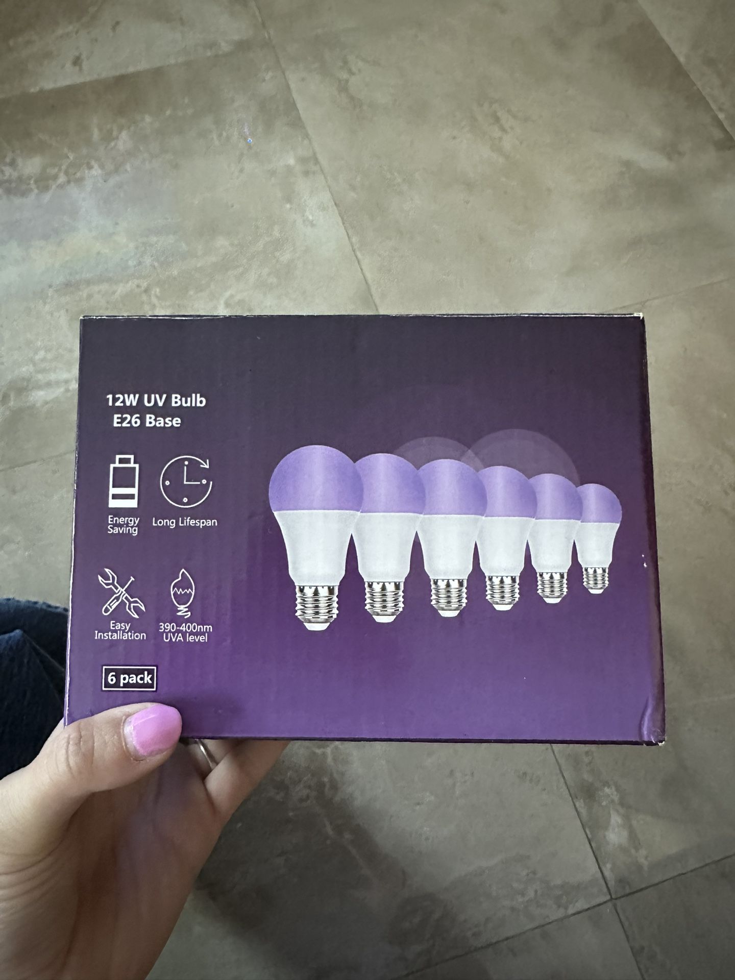 LED Black Light Bulb 12W 6 Pack