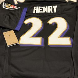 Nike Derrick Henry #22 Baltimore Ravens Black Dri-Fit Jersey – Large – BNWT